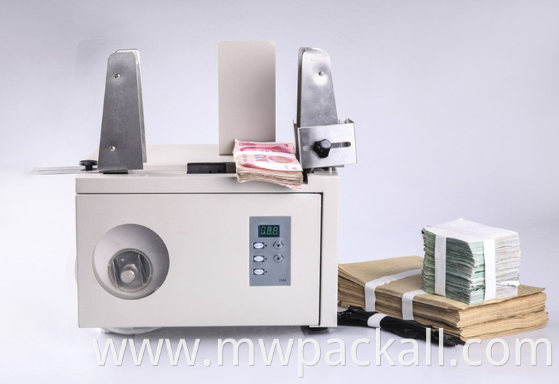 Currency Banknote Strapping Bundling Machine paper tape banding machine for sale